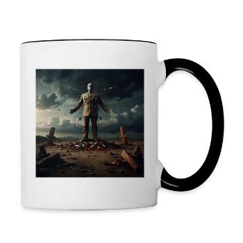 Fallen Power: A Symbol of Decline - Contrast Coffee Mug - white/black - Right