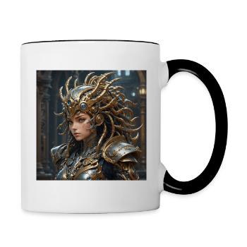 Golden Cybersovereign - Contrast Coffee Mug - white/black - Right