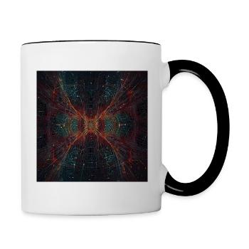 Fractal Symphony - Contrast Coffee Mug - white/black - Right