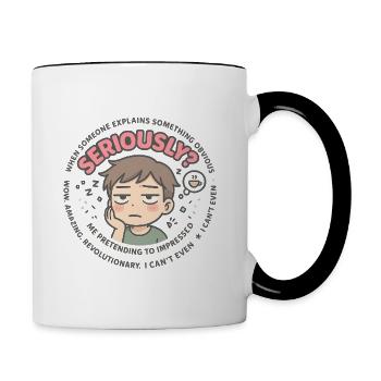 Seriously? That’s It? – Sarcastic Anime Reaction - Contrast Coffee Mug - white/black - Right