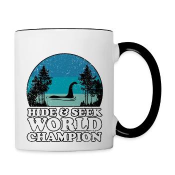 HIDE AND SEEK WORLD CHAMPION - LOCH NESS MONSTER - Contrast Coffee Mug - white/black - Right