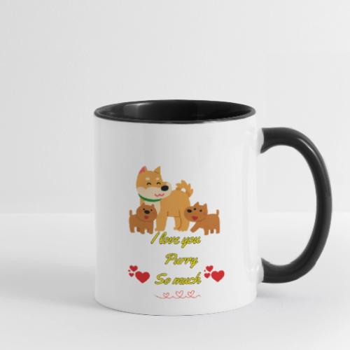 Cute Dog Family Love – “I Love You Purry So much - Contrast Coffee Mug
