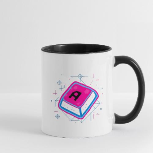Neon Pixel A Key - Contrast Coffee Mug