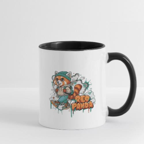 Red Panda Street Graffiti Vibes - Contrast Coffee Mug