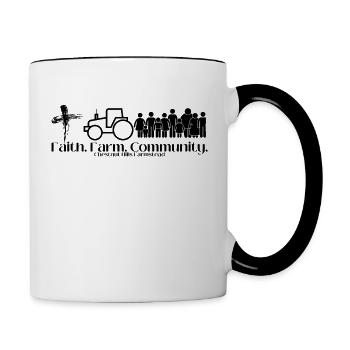 Faith Farm Community - Contrast Coffee Mug - white/black - Right
