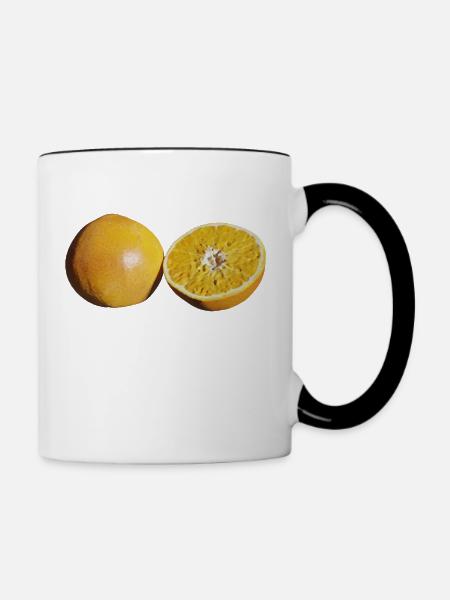 orange - Contrast Coffee Mug - white/black