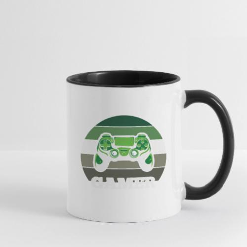 Green Sunset Gamer - Contrast Coffee Mug