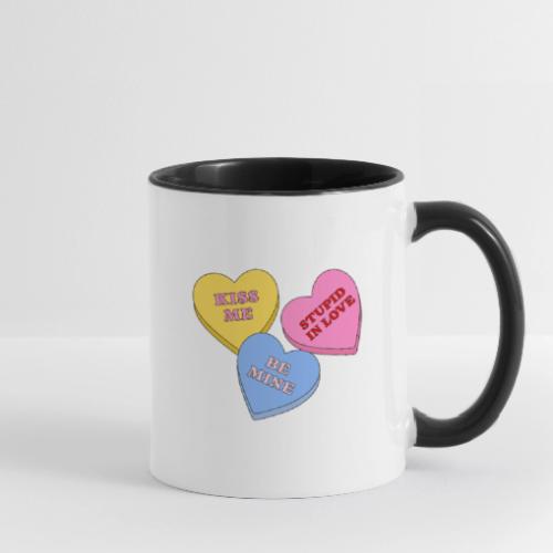 Candy Hearts Mug - Contrast Coffee Mug