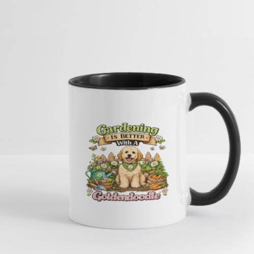 Gardening Is Better With A Goldendoodle - Contrast Coffee Mug