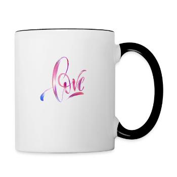 Love is ny Super Power - Contrast Coffee Mug - white/black - Right