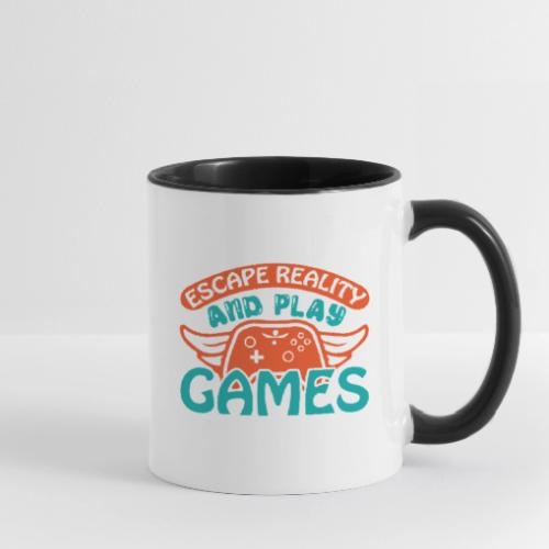 Escape Reality, Play Games - Contrast Coffee Mug