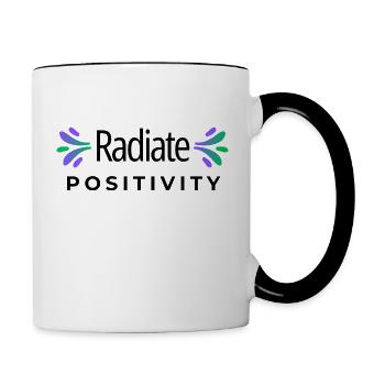 Radiate POSITIVITY - Contrast Coffee Mug - white/black - Right