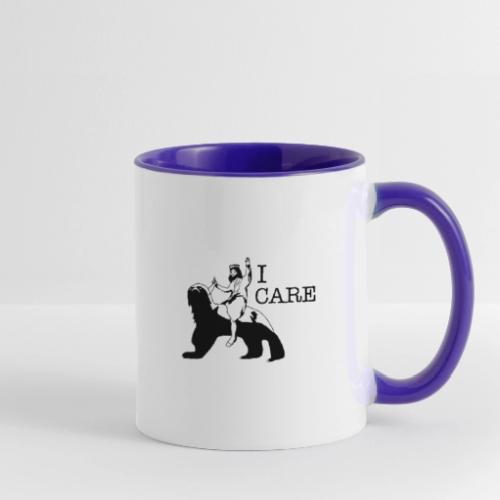 I care - Contrast Coffee Mug