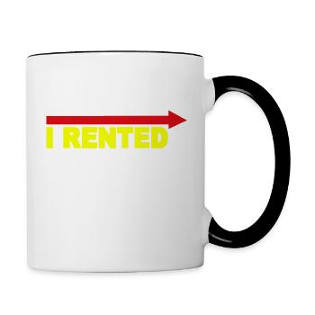 I RENTED THIS HOOKER T-Shirt eastbound - Contrast Coffee Mug - white/black - Right