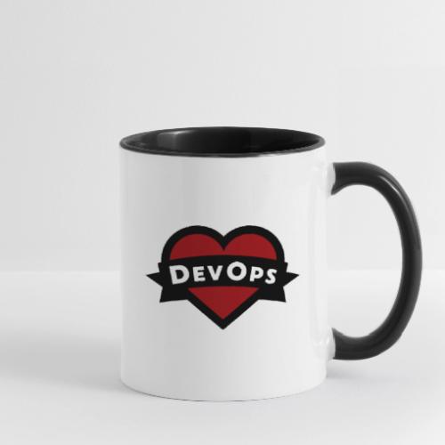 Love DevOps (dark logo) - Contrast Coffee Mug