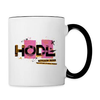 Bitcoin 2023 (Miami) - The Future is Now, Miami - Contrast Coffee Mug - white/black - Right