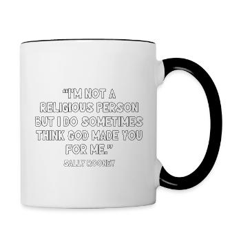 I'm not a religious person - Contrast Coffee Mug - white/black - Right