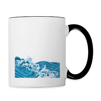 Surf The Great Lakes - Contrast Coffee Mug - white/black - Right