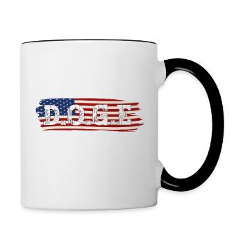 Department Of Government Efficiency - Contrast Coffee Mug - white/black - Right