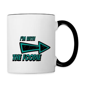 I m with the Foodie - Contrast Coffee Mug - white/black - Right