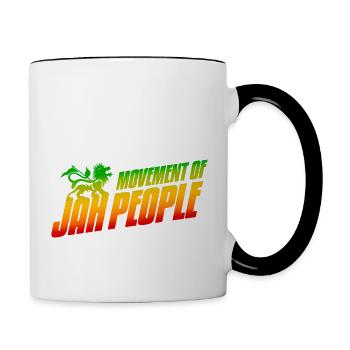 Movement Of Jah People Rasta Colors Reggae - Contrast Coffee Mug - white/black - Right