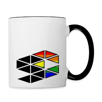 snapcase rainbow - Contrast Coffee Mug - white/black - Right