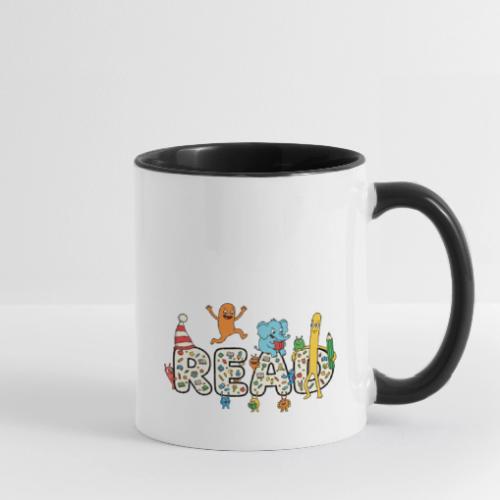 Whimsical READ Kids Cartoon - Contrast Coffee Mug