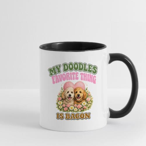 My Doodles Favorite Thing Is Bacon - Contrast Coffee Mug