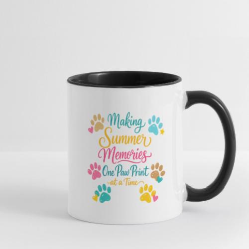 Making Summer Memories One Paw Print at a Time - Contrast Coffee Mug