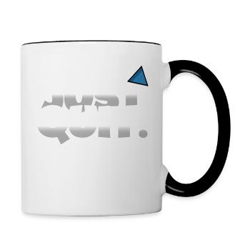 Just Quit! - Contrast Coffee Mug - white/black - Right
