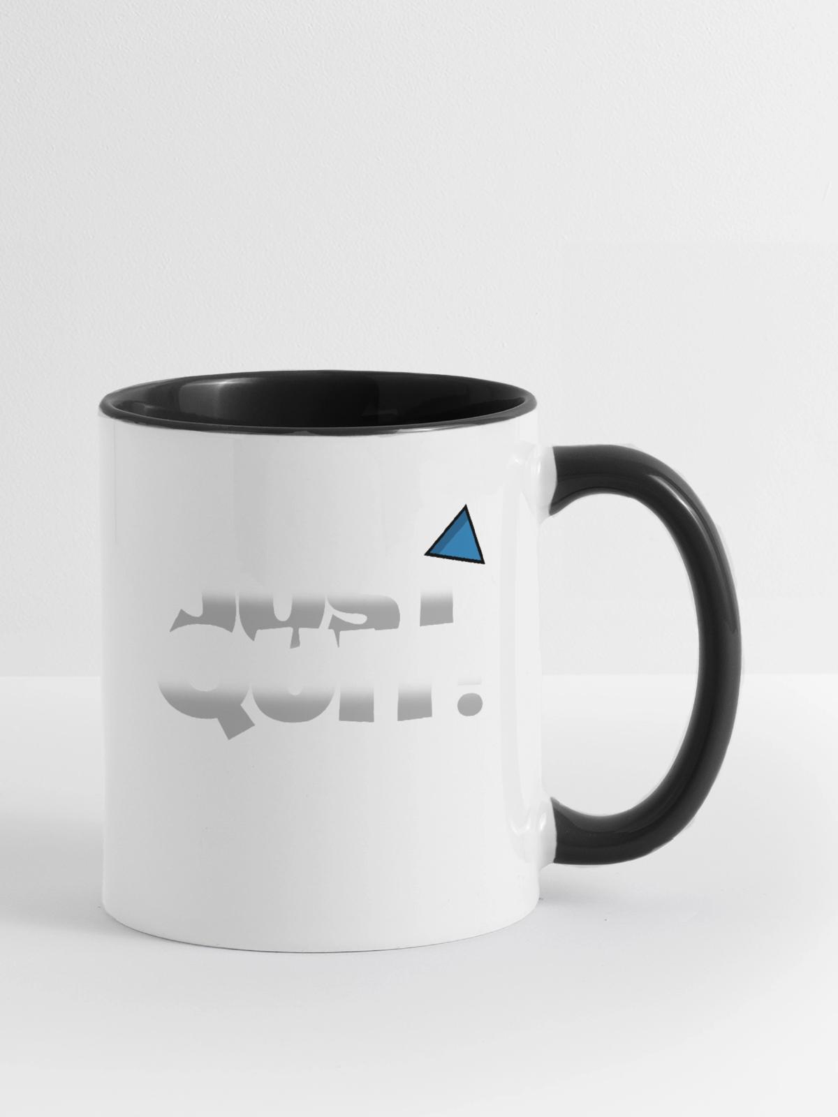 Just Quit! - Contrast Coffee Mug - white/black - Right