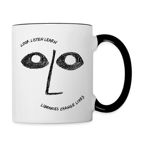 Vintage ALA: Libraries Change Lives Face - Contrast Coffee Mug