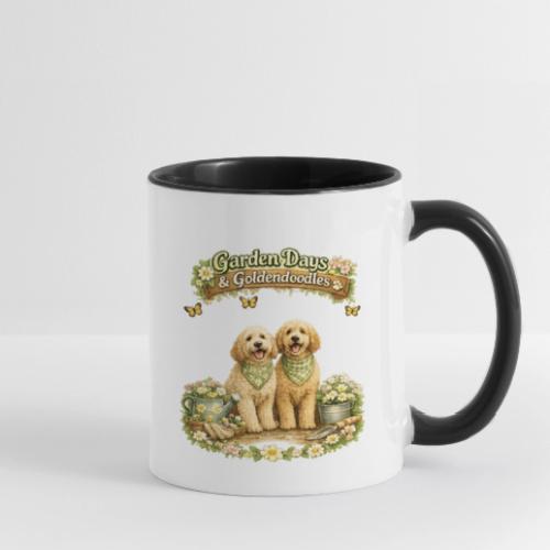 Garden Days & Goldendoodles Cozy Dog Lovers Design - Contrast Coffee Mug
