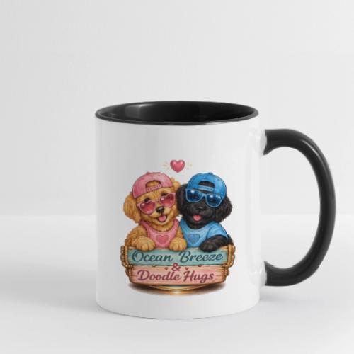 Ocean Breeze & Doodle Hugs - Contrast Coffee Mug