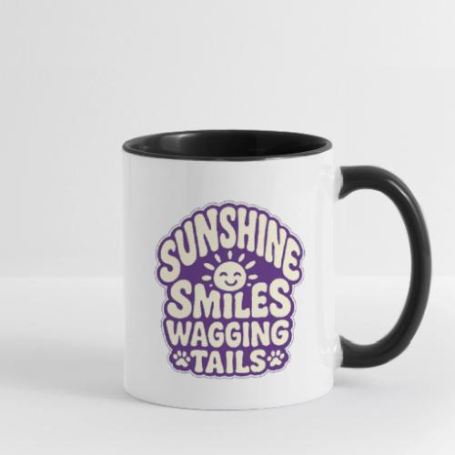 Sunshine Smiles Wagging Tails - Contrast Coffee Mug