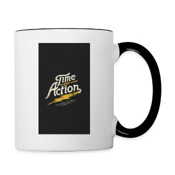 Time to Action - Contrast Coffee Mug - white/black - Right