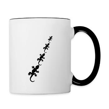 "Lizard Lounge: Embrace Reptilian Chic" - Contrast Coffee Mug - white/black - Right