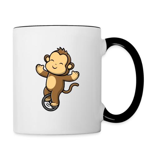 Monkey Unicycle - Contrast Coffee Mug