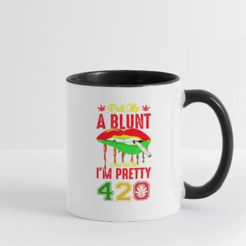 Pleasant 420 Smoke a Blunt Weed Marijuana Design - Contrast Coffee Mug