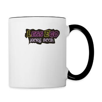 Less Ego More Soul - Contrast Coffee Mug - white/black - Right