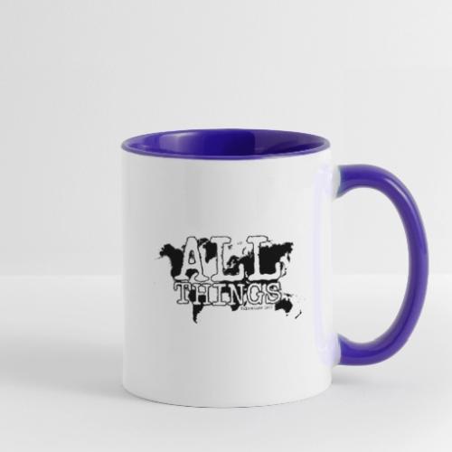 All Things World Map - Contrast Coffee Mug