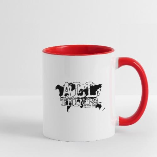 All Things World Map - Contrast Coffee Mug