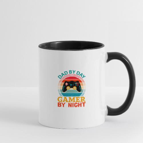 Dad By Day, Gamer By Night - Contrast Coffee Mug