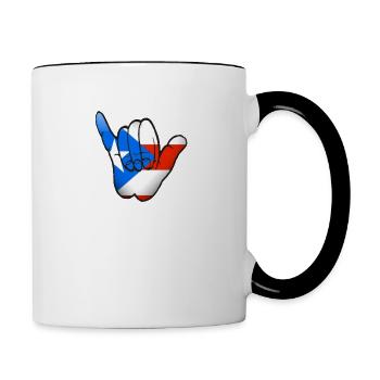 rasta pr - Contrast Coffee Mug - white/black - Right