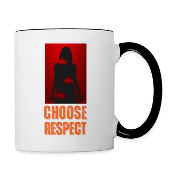 CHOOSE RESPECT - Contrast Coffee Mug - white/black - Right