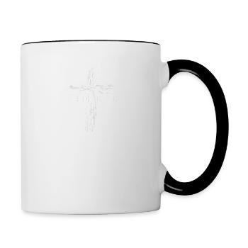 Christian Religious Co Cross - Contrast Coffee Mug - white/black - Right