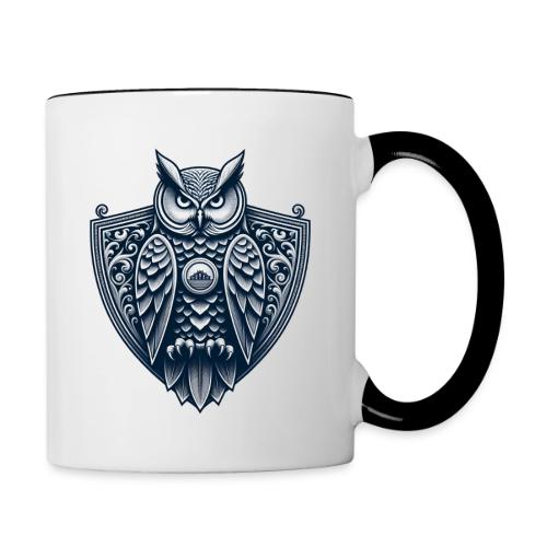 Night Watch Owl T Shirt, Sarcastic Dad Gift - Contrast Coffee Mug