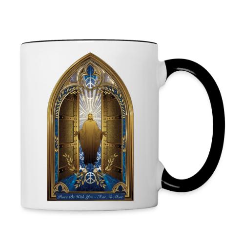 Easter Peace Be With You Locked Doors T Shirt,Gift - Contrast Coffee Mug