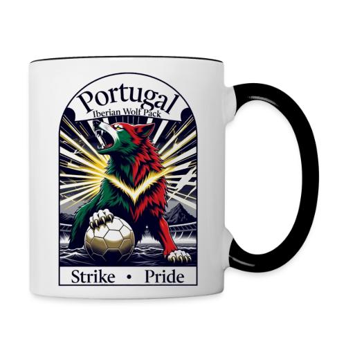 Portugal Iberian Wolf Soccer T Shirt, Pride Gift - Contrast Coffee Mug