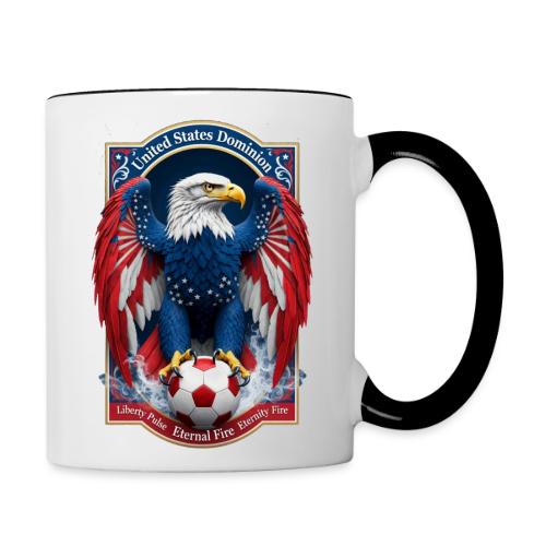 USA Eagle Emblem T Shirt, USA Soccer Pride Gift - Contrast Coffee Mug